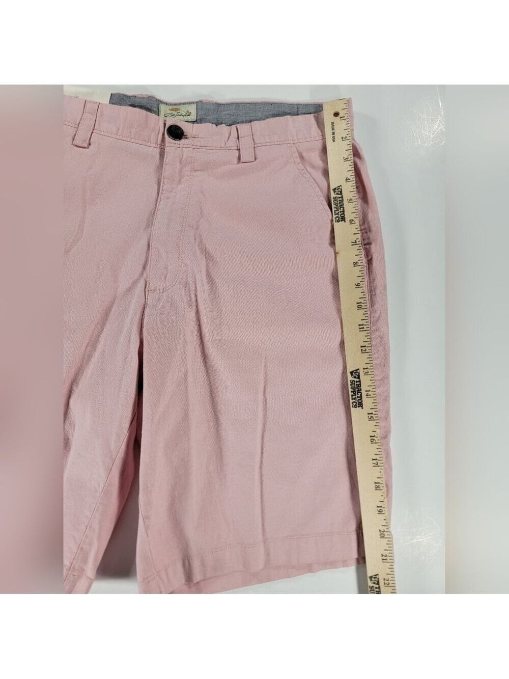 NWT Bob Timberlake Men's Flat Front Stretch Cotton Casual Chino Shorts 34 Pink - Picture 9 of 12
